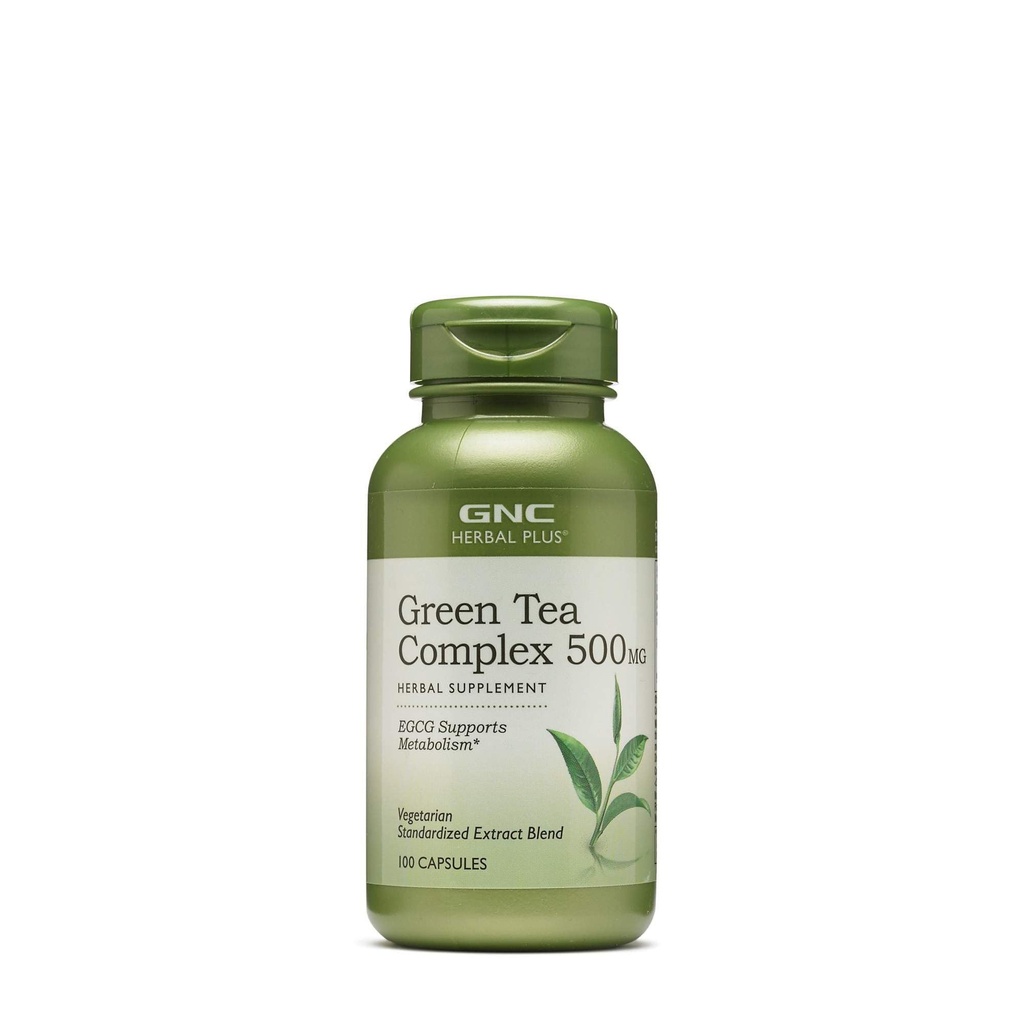 GNC Bylinný Plus Zelený čaj Komplex 500mg dodatek, Vegetariánské, Podporuje metabolismus, 100 Služeb