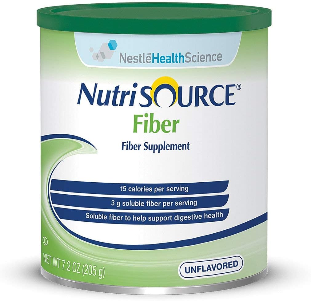 NutriSOURCE Fiber Supplement Powder- Flavor Neochucené kalorie 15 / 1 tbsp (4 g) Style Powder Packaging 7.2 oz (205 g) Can - Každý 1