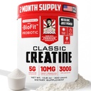 Old School Labs Micronized Creatine Monohydrát s No Bloat BioFit ™ Probiotic - Muži & Ženy Post- Recovery prášek pro sílu a výkon - 60 Služebnictvo bez příchutí