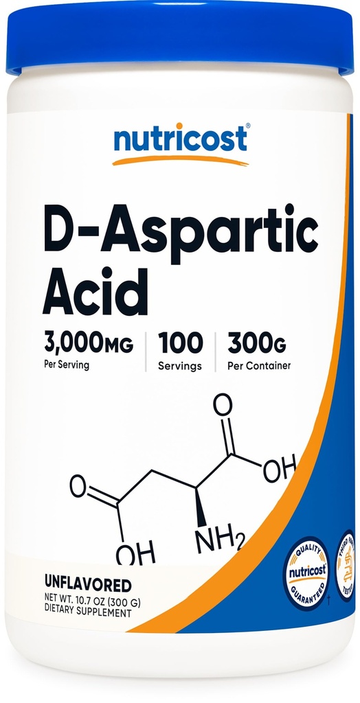 Nutrikost D- aspartová kyselina (DAA) Prášek 300G - čistá D aspartová kyselina