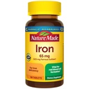 Nature Made Iron 65 mg (325 mg sulfát železitý) Tablety, dodatek stravy pro podporu červených krvinek, 180 Tablety, 180 Day Supply