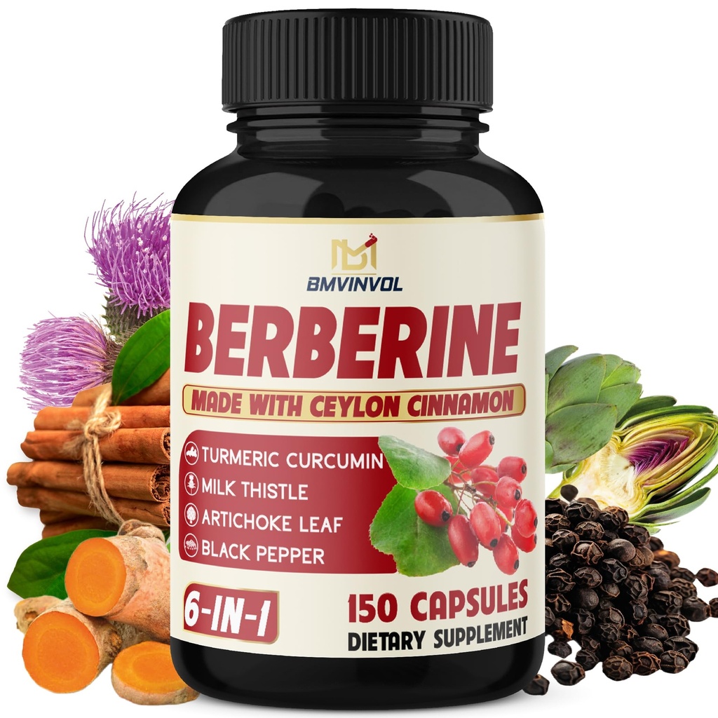 Berberine s Ceylon Skořicí, Kurkuma, Mléčné Thistle, Artyčoky, Black Pepper - 150 Počet - balení po 1