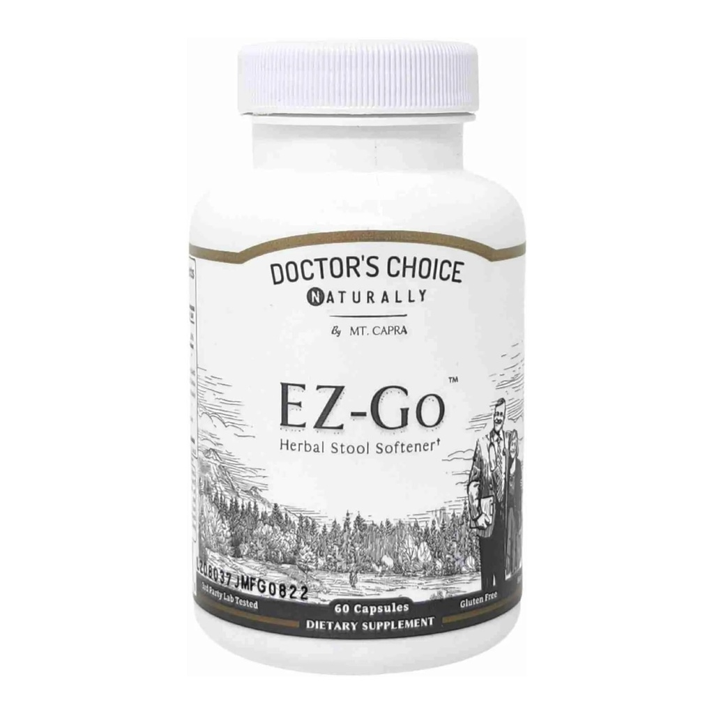Mt. Capra EZ- Bylinné stolové změkčovadlo 124; Non- Habit Forming, Gentle Elimination Support OF 124; Zahrnuje Cape Aloe Gel, Slippery Elm Bark, Marshmallow Root, Triphala, Magnesium a Rhubarb Root OF 124; 30 Služeb
