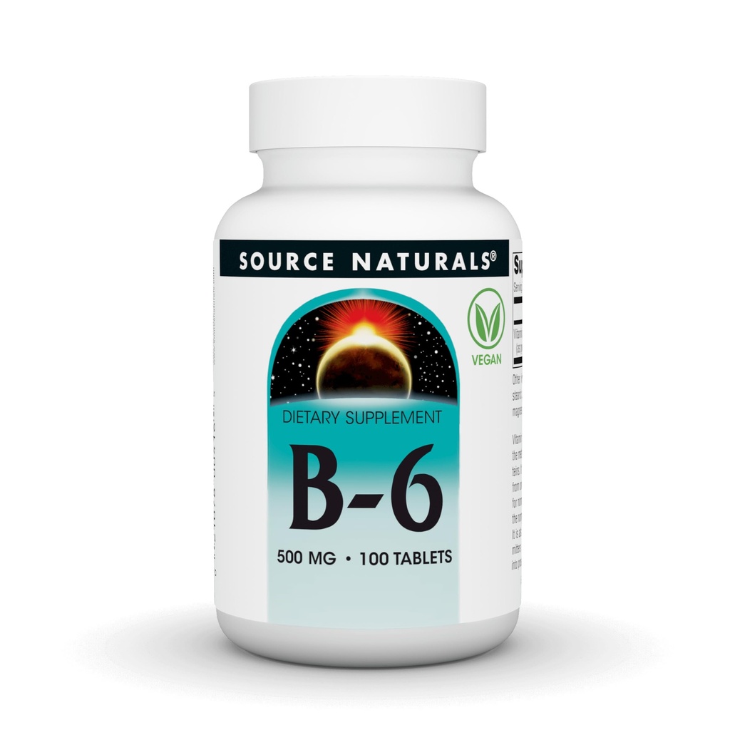 Zdroj Naturals Vitamin B-6, Podpora imunitního systému * -500 mg, 100 tablet