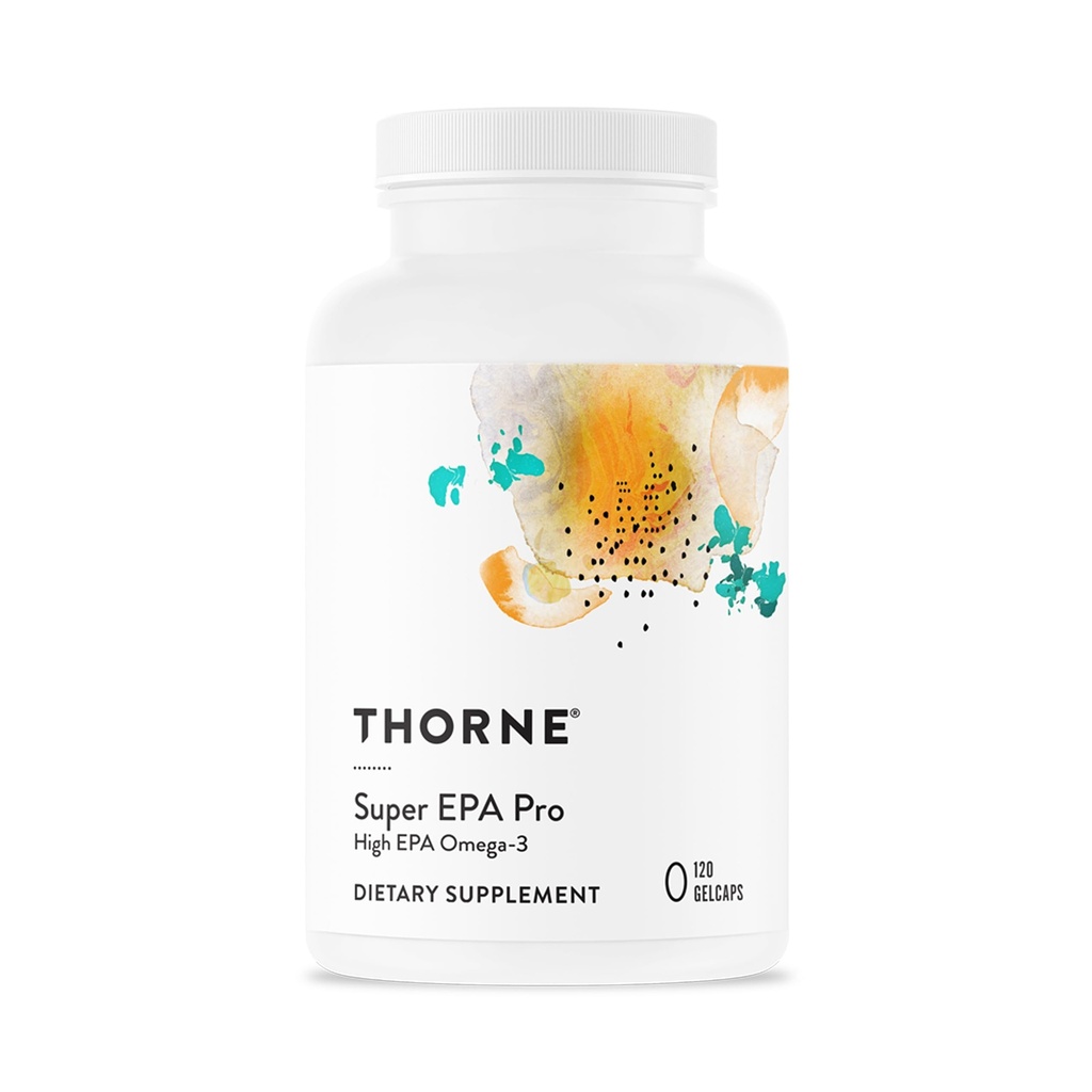 THORNE - Super EPA Pro - Omega33 Rybí olej dodatek - Promotes Blood Lipid Support * - 1300mg EPA & 200mg DHA - 120 Gelcaps - 60 Služeb