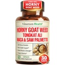 HornyGoatweed for men (1000mg per Serving) - Muž Enhancing dodatek w / Maca Root, Tongkat Ali, Saw Palmetto, Panax Ginseng, Tribulus Terrestris & L-Arginin pro energii, pohon a sílu