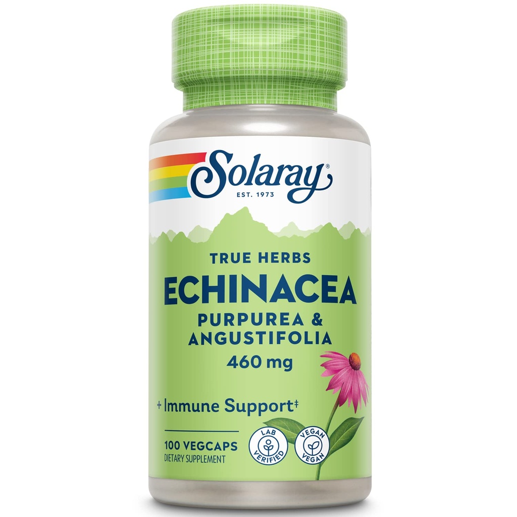 SOLARAY Echinacea Angustifolia & Purpurea Root, Veg Cap (Btl- Plastic) 460mg Př