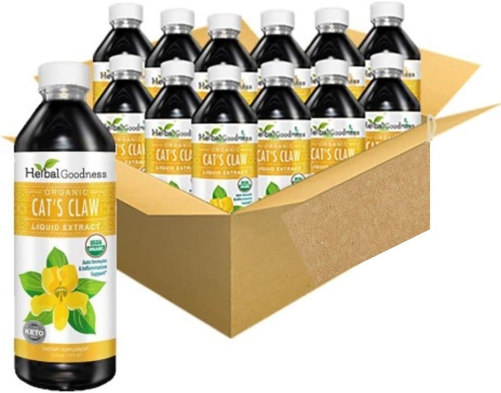 Cat 's Claw Liquid Extract -Vegan -gluten-Free - Organic Cat' s Claw Liquid Extract -12oz -Herbal Goods (balení po 12)