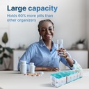 Extra velké pilulky organizátor 2 krát denně - XL Pill Box 7 Day s Big AM / PM Compartments - Vhodné velké vitamíny, doplňky a žlaby, pro 7 nebo 14- denní použití, barevný-Coded, Senior- Friendly, Žádné rozlití
