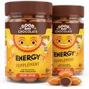 Dobrý den Čokoláda Energetické doplňky pro dospělé [2 Pack] Veletrh Kofein Čokoláda s B-Vitamíny, Zelený čaj Extrakty a 20 mg kofeinu per kus - Energy Booster pro ženy a muže