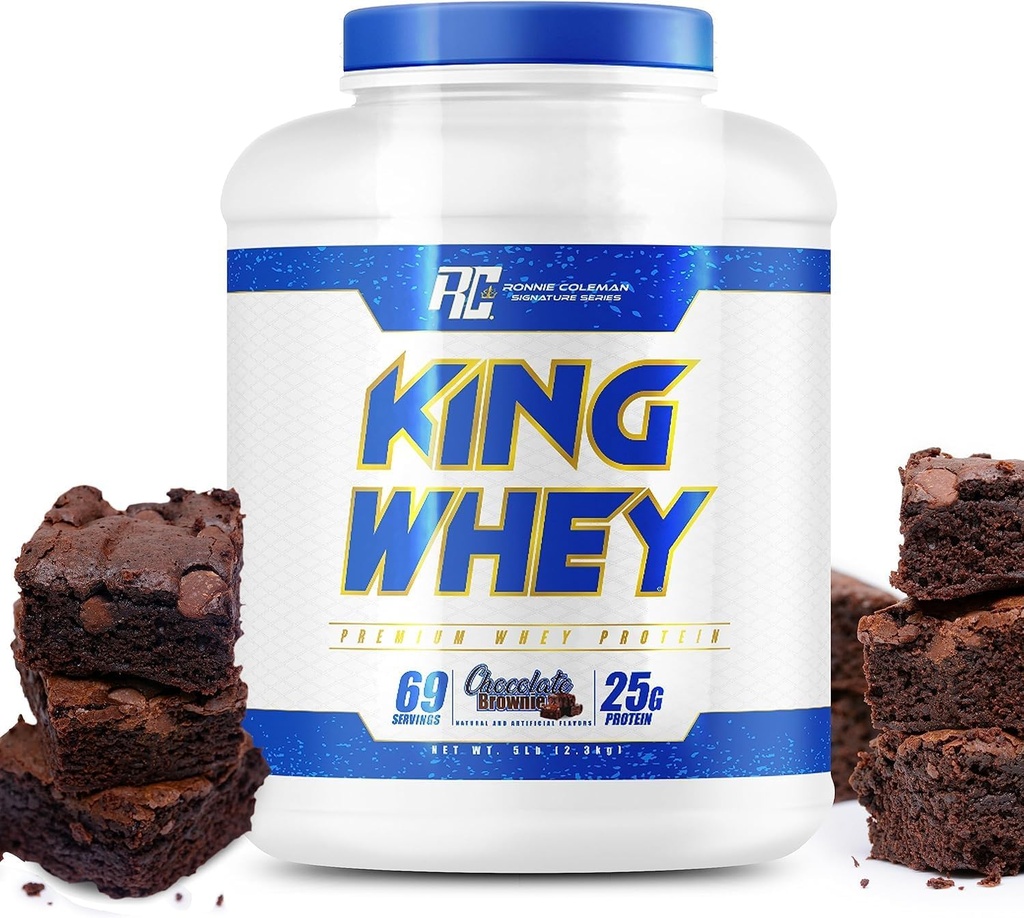 Ronnie Coleman Signature Series King Mass XL Protein Powder, Weight and Muscle Gainer, 60g Protein, 180g Carborens, 1000 + Calories Per Serving, Creatine and Glutamine (20lb, Tmavá čokoláda)