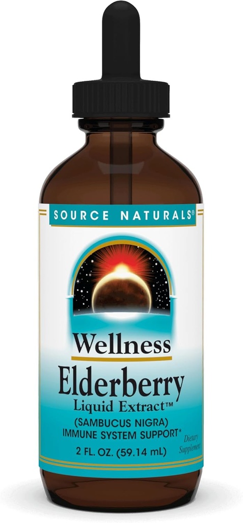 Zdroj Naturals Wellness Elderberry Extract, 2 OZ - Podpora imunitního systému *