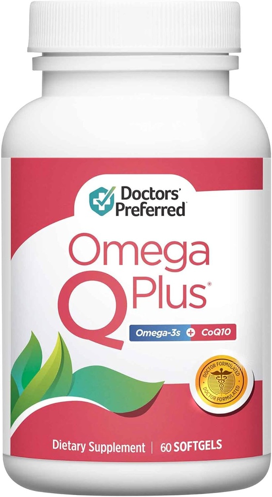 DOKTOR 'PREFERRED Omega Q Plus- Omega-3 a CoQ10 dodatek dodává každodenní srdeční podporu s 50 mg CoQ10 a poskytuje antioxidant Power (60 softgels)