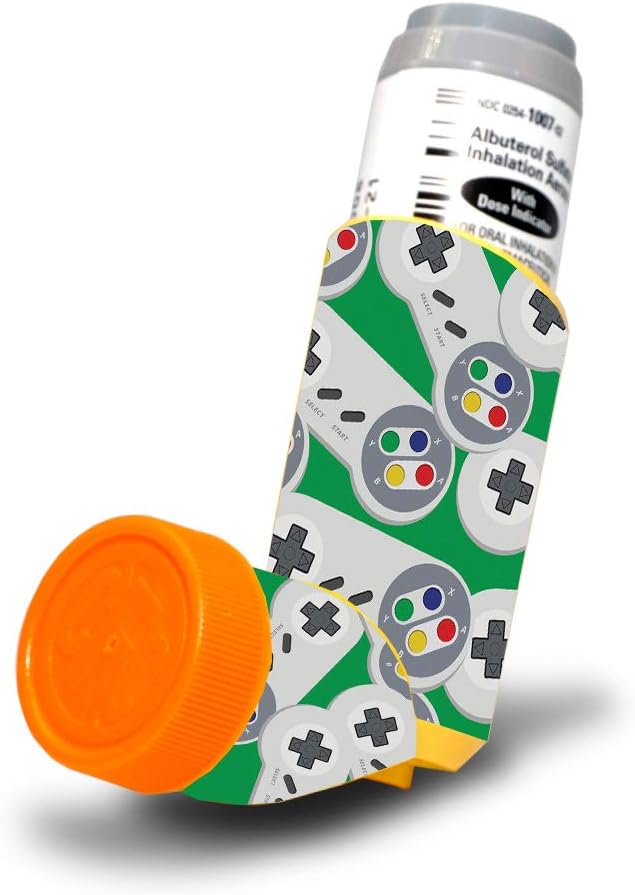 MightySkins Skin for Proventil HFA Asthma Inhaler - Retro Controllers 3 CUR 124; Ochranné, odolné, a Unikátní Vinyl Decal obal CUR 124; Snadno aplikovatelné, Odstranit a změnit styly CUR 124; Made in USA