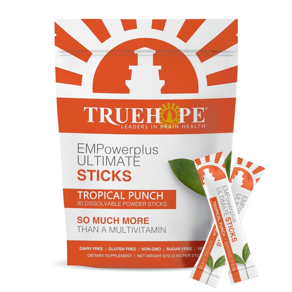Truehope Multivitamin Nootropní Pouches s Inositolem - Once- Per- Day EMPowerplus Ultimate Sticks - 30 Počet (Tropické)