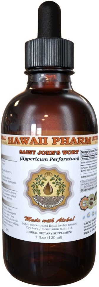 Hawaii Pharm Saint John 's Wort (Hypericum Perforatum) Liquid Extract Tincture 4 Oz (120 ml)