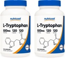 Nutricost L- tryptofan 500mg, 120 tobolek (2 lahvičky)