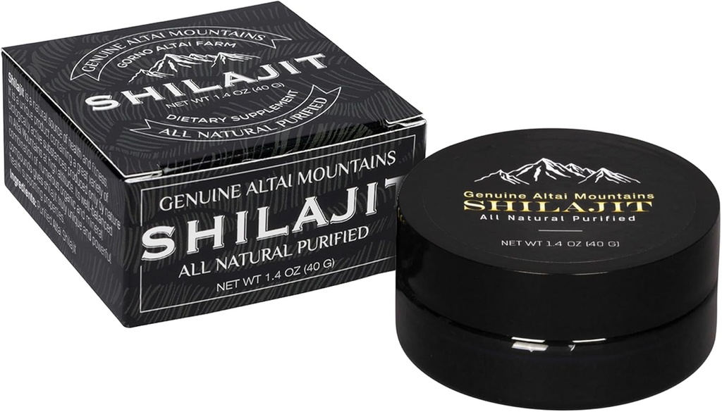 Sayan Pure Shilajit Resin 1.4oz / 40g, 265 Servings - Potent Organic Fulvic Acid Supplement - Podporuje imunitní systém, paměť, zaměření a poskytuje přírodní energii, detox - Vegan, Non- GMO