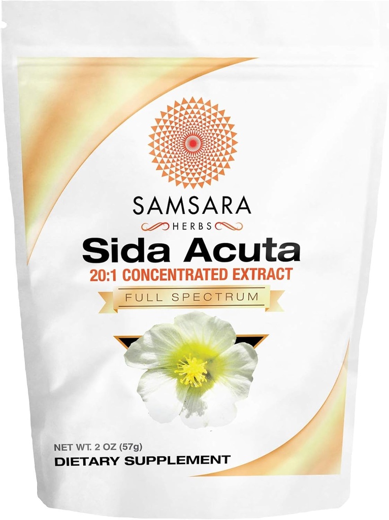 Samsara Herbs SIDA Acuta Extract (2oz / 57g) 20: 1 Koncentrovaný extrakt prášek