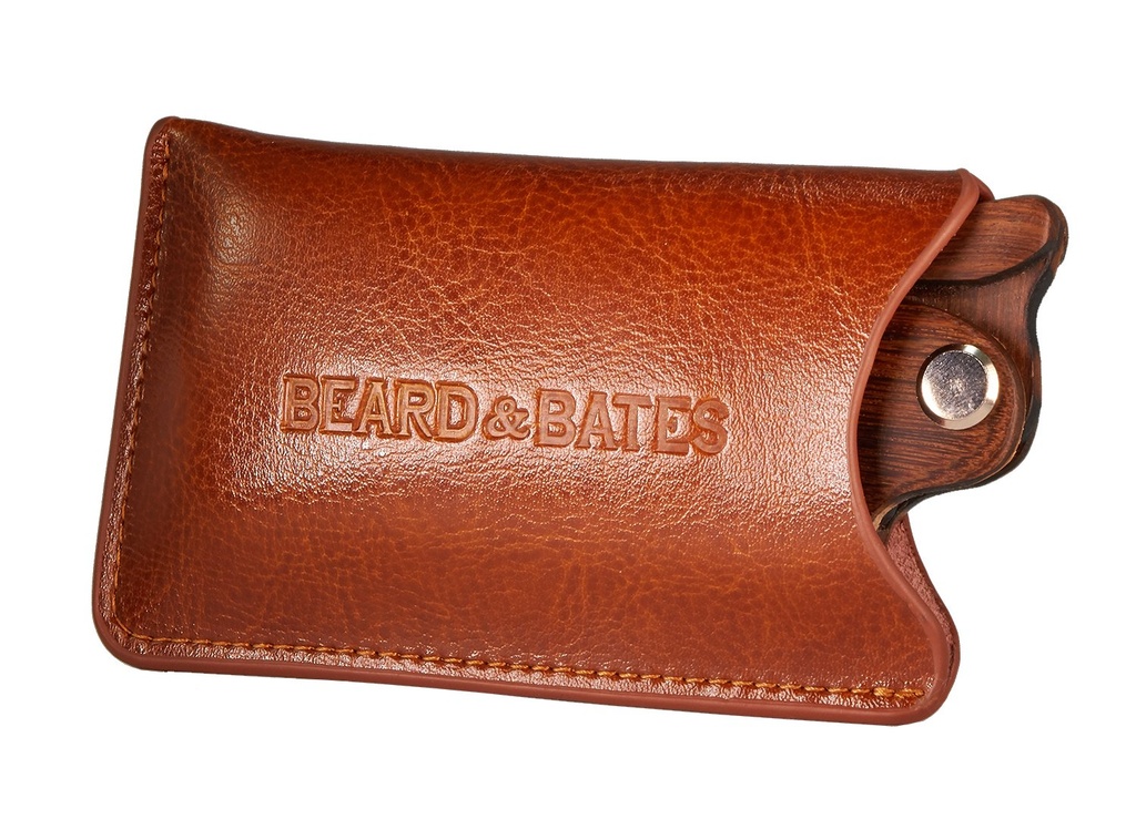 Beard & Bates Genuine kůže Pouch - Pro The Sandalwood Switchblade 124; Ochranné příslušenství pouzdro pro dřevo Comb (POUCH POUZE!!)