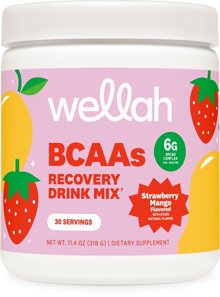 Wellah BCAA (Strawberry Mango ochucené) 30 Doručování - BCAA prášek s hydračním komplexem