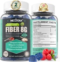 Sugar Free Prebiotic Fiber Dodatek pro ženy a muže 124; 8G High Fiber Gummies s houbou, Psylium Husk, Digestive Enzymes, Guar Gum, Inulin na podporu Gut & Digestive Health 124; 120 Vegan Gummies