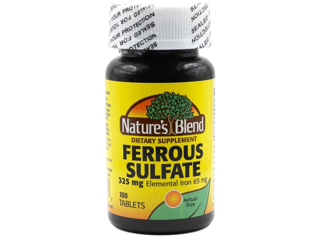 Přírodní směs železitý sulfát 325mg BPK, tříděný, tablety, 100 Počet
