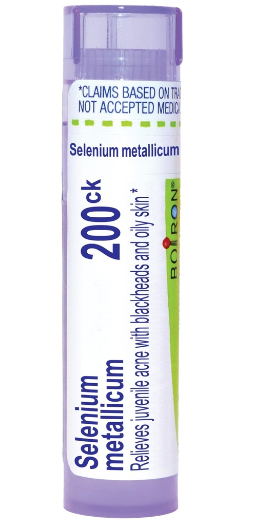 Boiron Selen Metallicum 200Ck pro mladistvé akné s černými hlavami - 80 Pellets