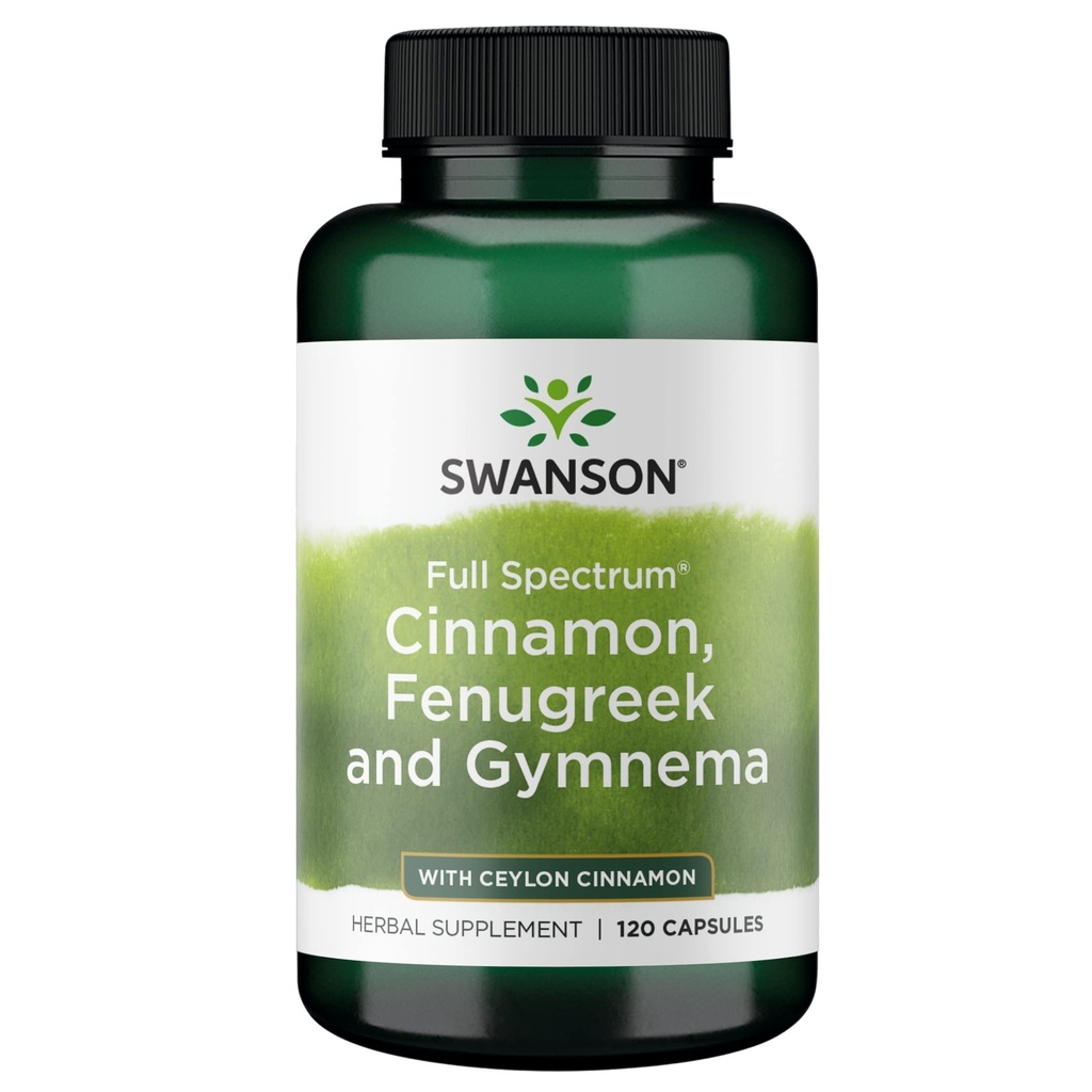 Swanson Full Spectrum Cinnamon, Fenugreek & Gymnema 120 Kapsle