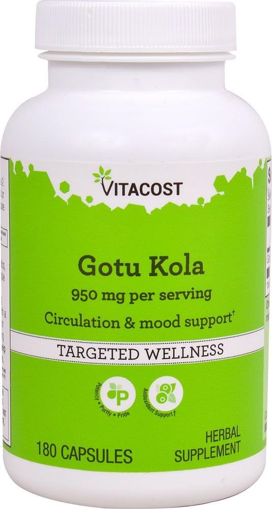 Vitacost Gotu Kola -- 950 mg na porci - 180 Kapsle
