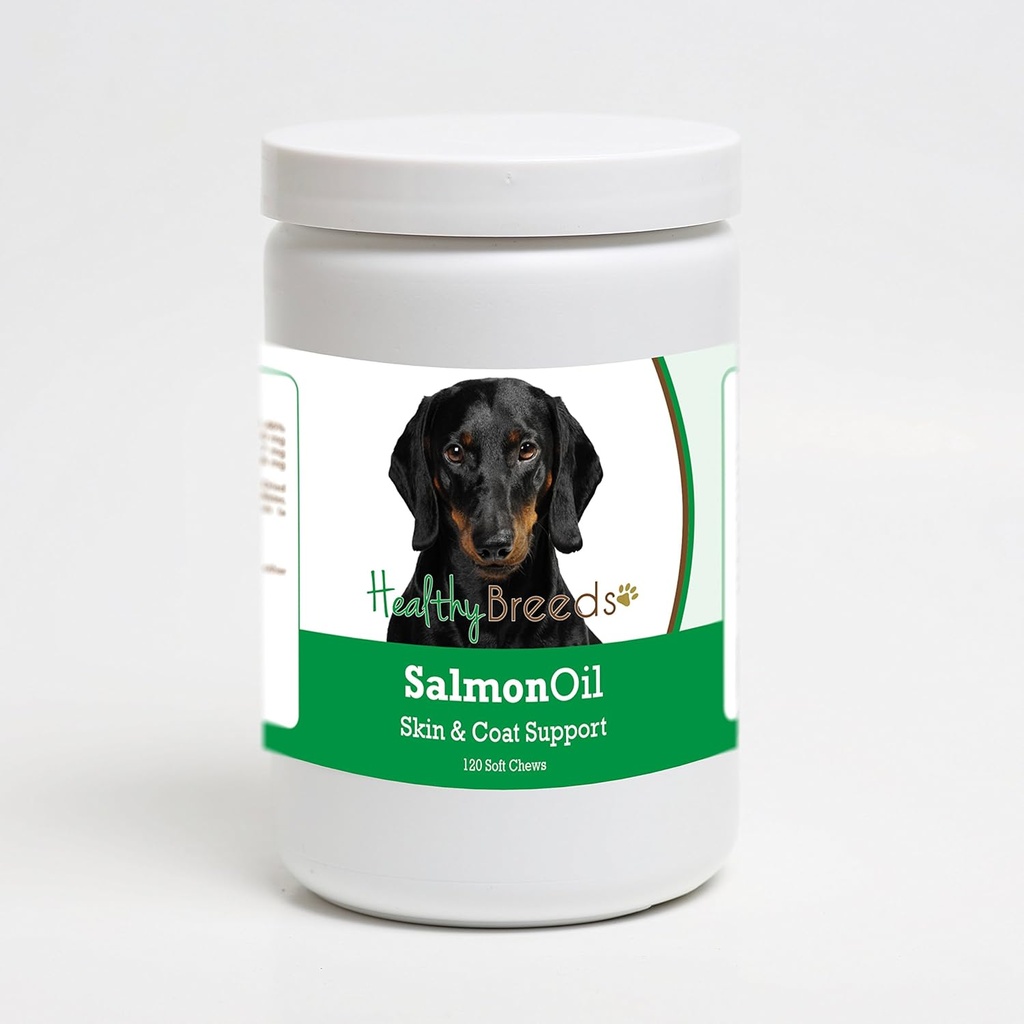 Zdravé plemeno Dachshund Salmon Oil Měkké žvýkání 120 Počet