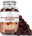 Sugar- Free Ceylon Skořice Gummies (2,000mg / Serving) Ceylon Skořice Dodatek pro zdraví mozku, Vegan, gluten- Free, Nahradit Ceylon Skořice Kapsle, pilulky, prášek, extrakt (60 Žvýkání)