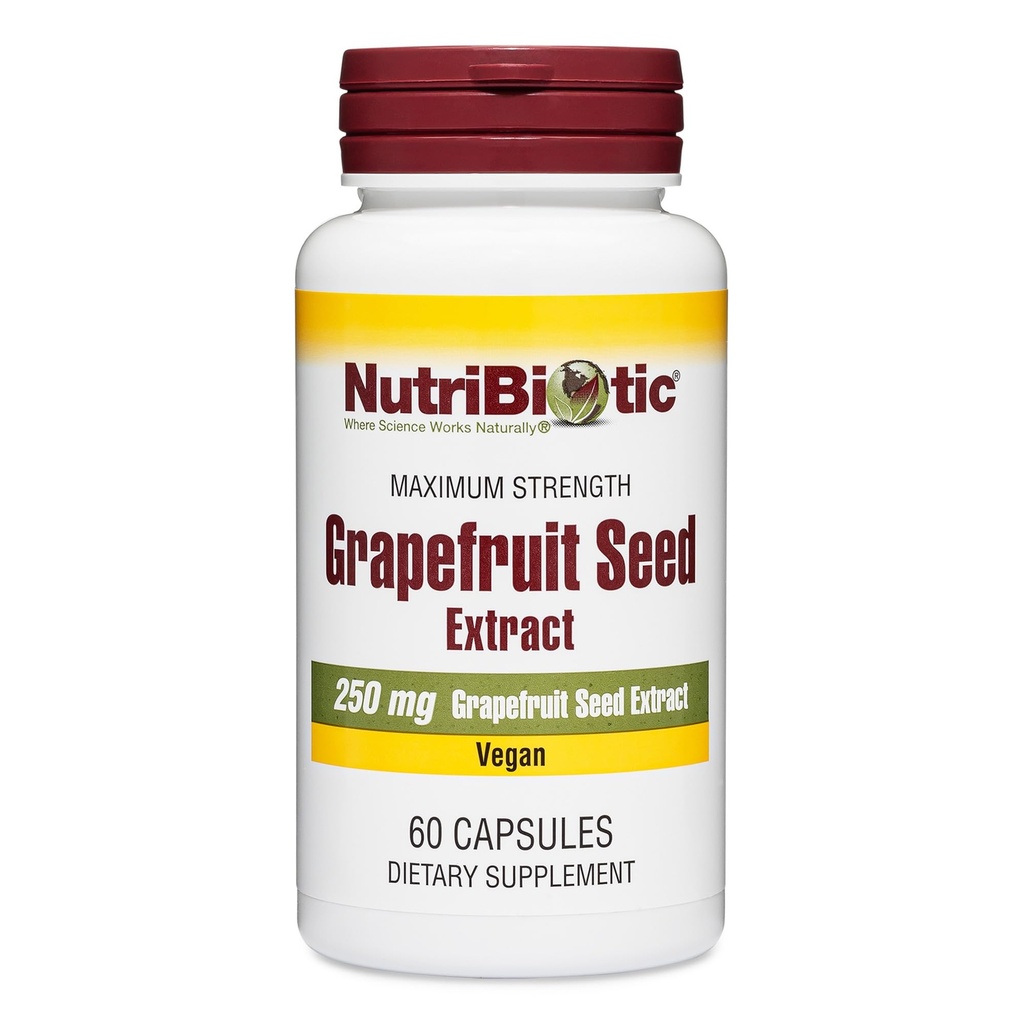 Nutrition Biotic - Grapefruit Seed Extract Capsules 250 mg, 60 Count - Maximální síla s bioflavonoidy
