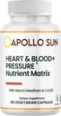 APOLLO SUN srdce a krev + doplněk tlaku Nutriční Matrix s Hawthorn Extract, Niacin, a COQ10, 60 Vegetariánské kapsle