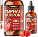 9in1 Lymfatické odkapky Doplněk - Echinacea 124; Elderberry 124; Pampeliška 124; Pampeliška 124; Leavers 124; Calendula 124; Burdock - Lymfa systém tekutý extrakt - imunitní, Cleansing - 2 Fl Oz - 60 dní
