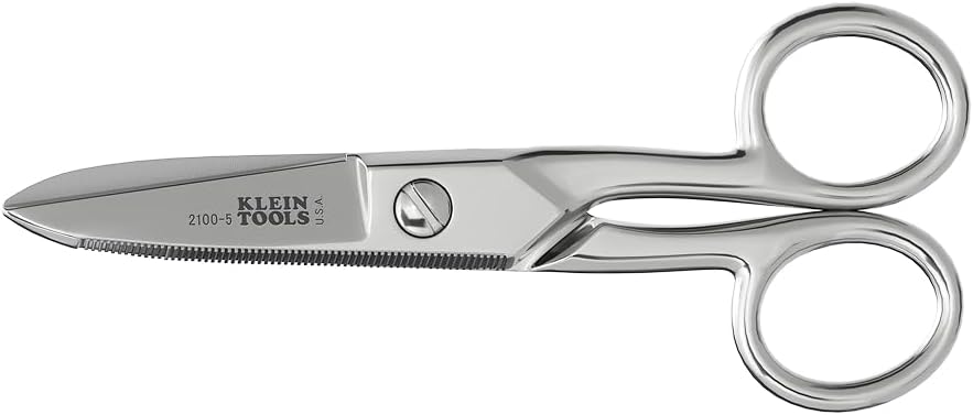 Klein Tools 2100-5 Elektronické nůžky, Vyrobeno v USA, 5.25- Inch Kompaktní nůžky pro řezání a práci s nízkým napětím, Multi- Účel