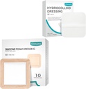 Dimora Hydrokoloidní rána Dress10 Pack 0, 3 mm + silikonová pěnová dressing s přímkou 6 "x6" 10 Pack