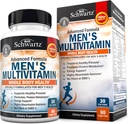 Mužský multivitamin s vitaminem C A B D3 E zinek pro imunitní podporu - jednou denně doplněk pro energii a srdce - Antioxidanty a trávicí enzymy pro absorpci - Duševní jasnost a Focus Support -60 Ct