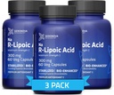 Geronova Research Bio- Enhanced R- Lipoic Acid, 300 mg Kapsle - 6 Month Supply - Stabilizované R Alpha Lipoic Acid s vylepšenou absorpcí - R Lipoic Acid Supplement - 180 Počet