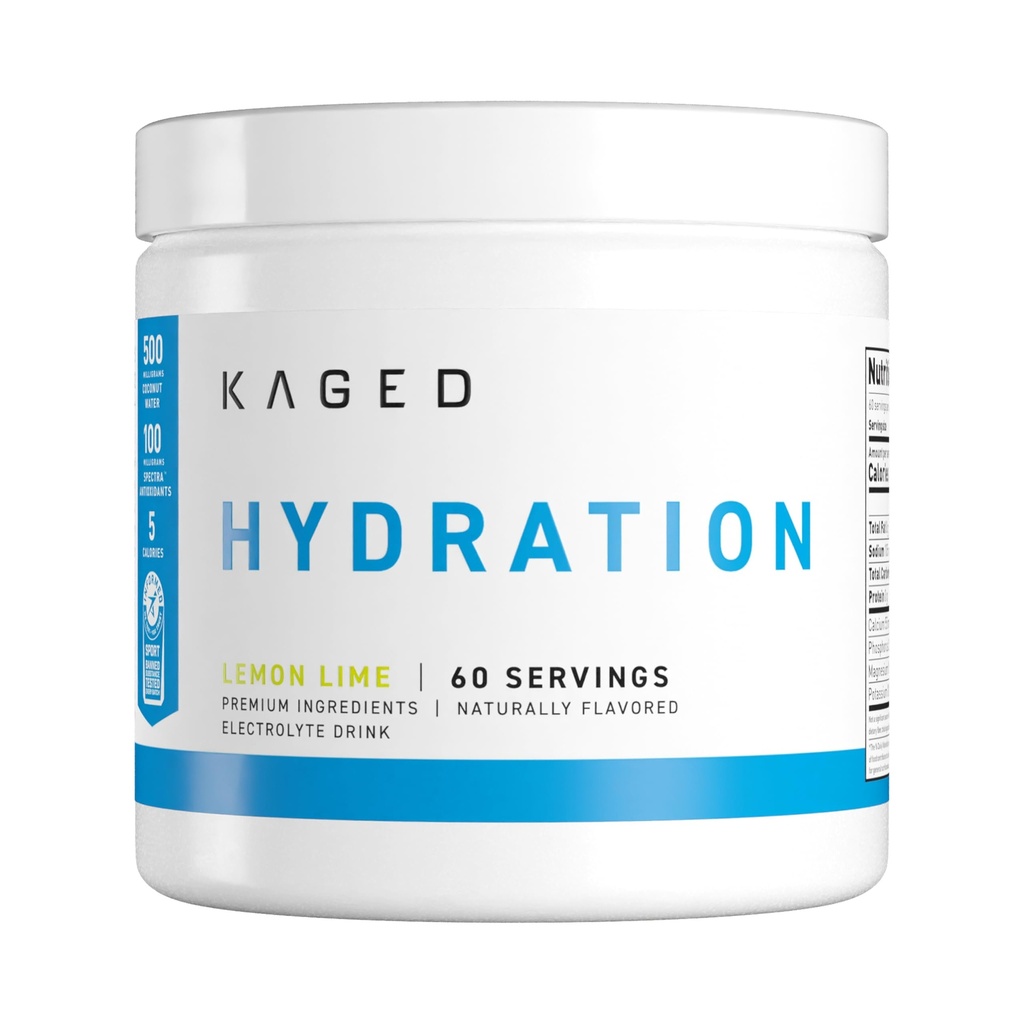 Kaged Hydration Electrolytes Powder 124; Lemon vápno 124; Hydray- Charge sportovní nápoj Mix 124; Pre, Post, Intra Workout 124; Low Carb, Vegan, gluten zdarma 124; doplňky pro muže a ženy 124; 60 Služeb