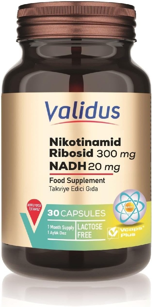 VALIDUS Nikotinamid Ribosid 300 mg + NADH 20 mg 30 tobolek