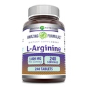 Amazing Applicas L- Arginin 1000mg Tablety CLAS124; Amino Acid dodatek pro ženy a muže CLAS124; Non- GMO CLAS124; Gluten Free CLAS124; Made in USA (240 Počet)
