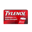 Tylenol Extra Strength Pain Relief Pills, Acetaminophen 500mg Kaplety, Reliever bolesti a horečka Reducer Medicine for Heads, Backup, Bolest zubů & Menší artritida, 100 Počet lahví