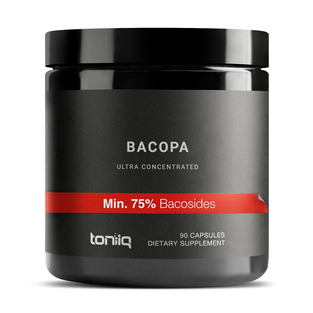 Bacopa - Ultra vysoká potence 45: 1 Extrakt se 75% bakosidy - Vysoce koncentrované - Third- Party Lab Testováno - 90 Kapsle