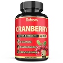 Satoomi 6in1 Cranberry pilulky pro ženy - 3-Month Supply - 6 Bylinné přísady Extract - 90 Veggie Kapsle
