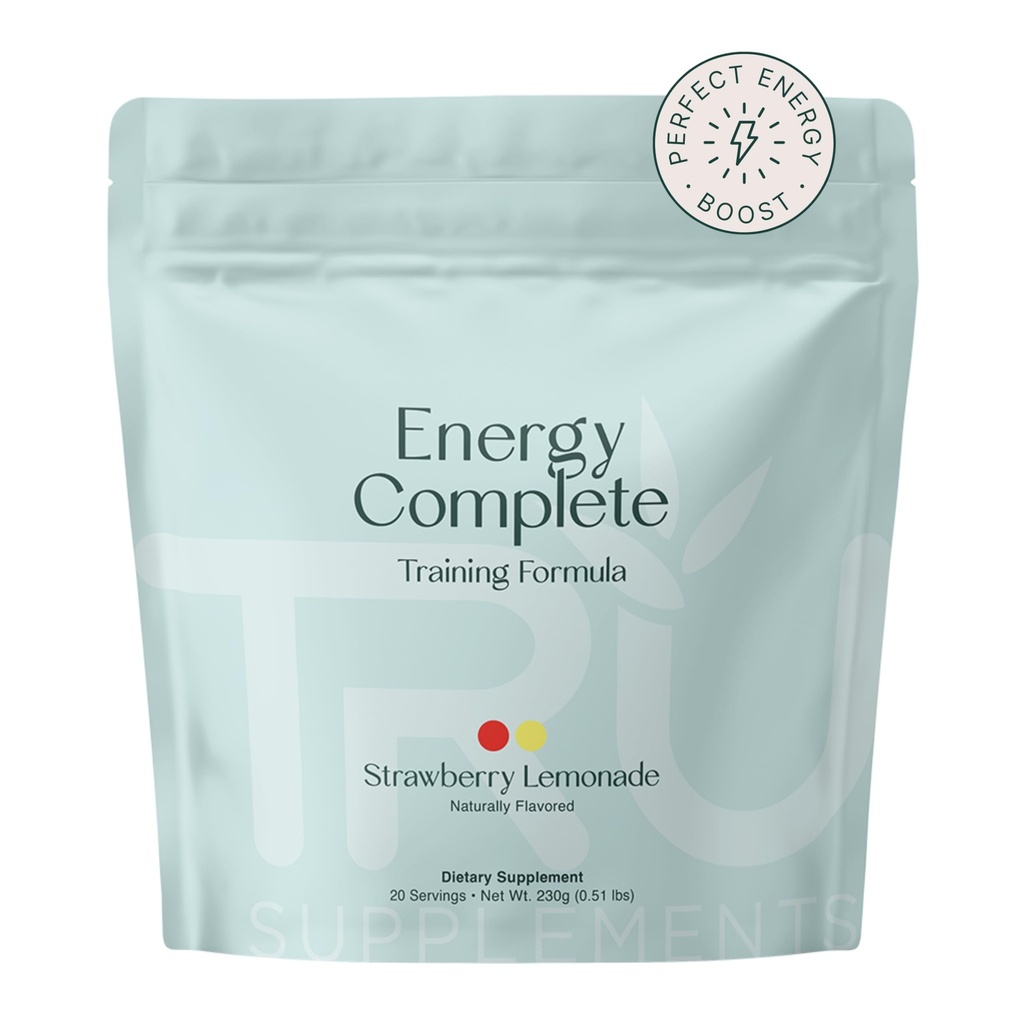 TRU doplňky Energie, Pre Workout Školení Formule, Vegan Friendly, No Jitters, Zlepšit výkon cvičení, Přirozeně extrahované aroma, 20 Služeb (Jahodová limonáda)