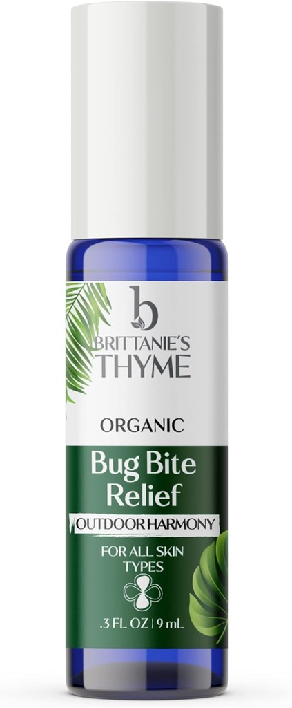 Brittanie 's Thyme Organic Bug Bite Relief - .3oz (Pack of 1) - Rychlá úleva od štípání, kousnutí, škrábance a drobné popáleniny