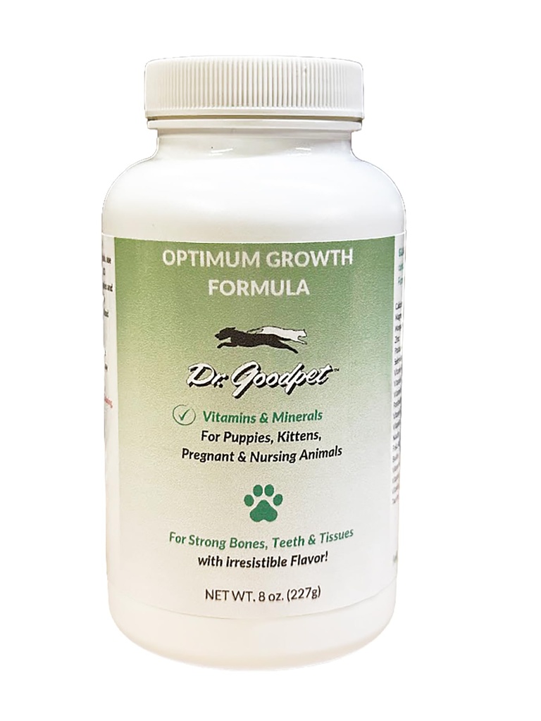 Dr. Goodpet Optimum Growth - Všechny přírodní koťátko a štěňata péče multi- vitamín / minerální prášek