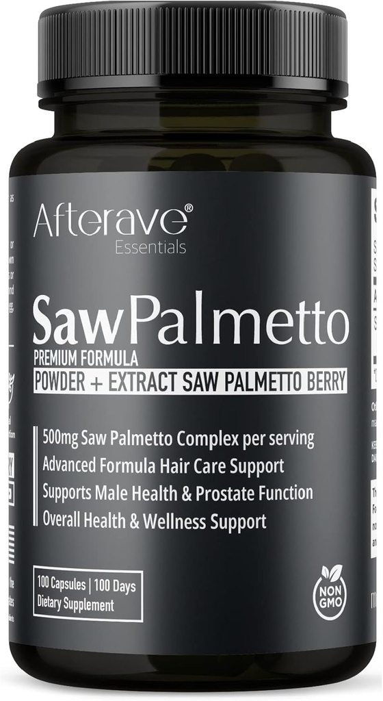 Saw Palmetto Premium, Skalp Zdraví pro optimální růst vlasů, Folicle síla, Hair Loss Protection, Prostate and Urinary Zdraví a celková mužská imunitní podpora