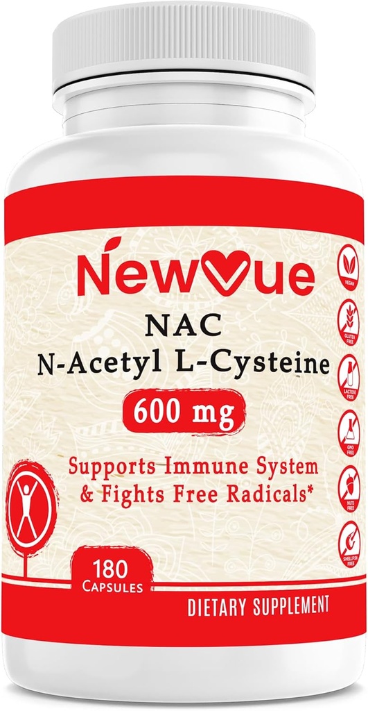 N- acetyl L- cystein (NAC) 600mg, 180 tobolek - Non- GMO, bez glutenu